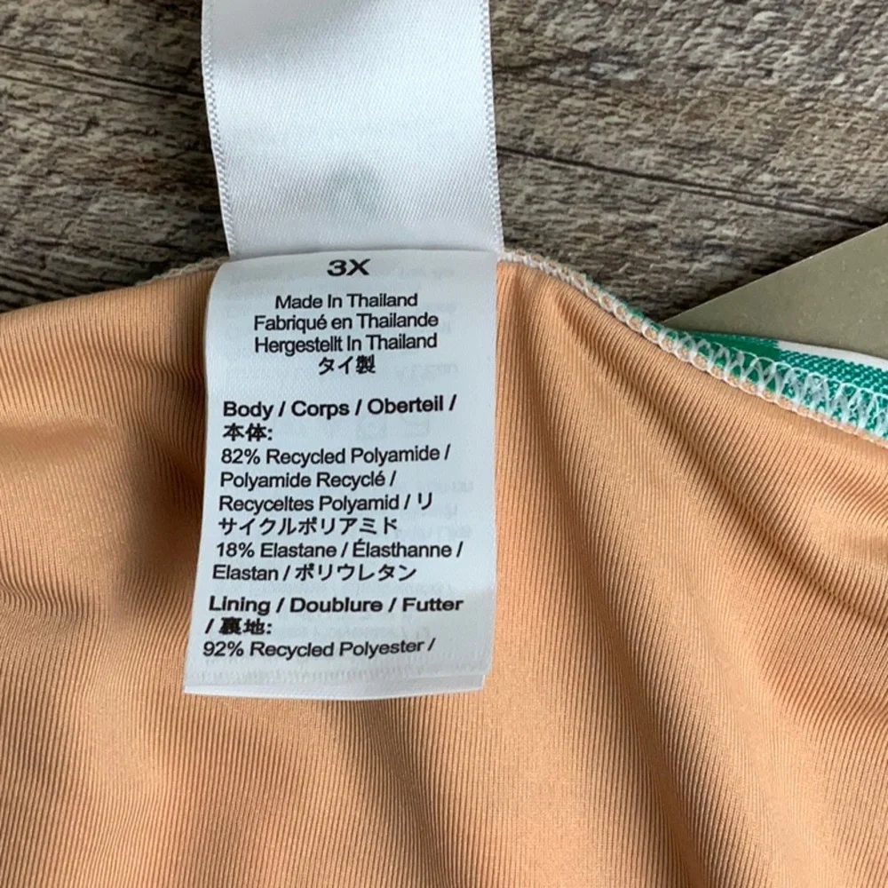 J.Crew Size 3X High-Rise Full-Coverage‎ Bikini Bottom in Gingham Green NEW